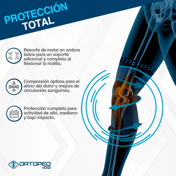 Rodillera de compresión con protector de gel para rótula