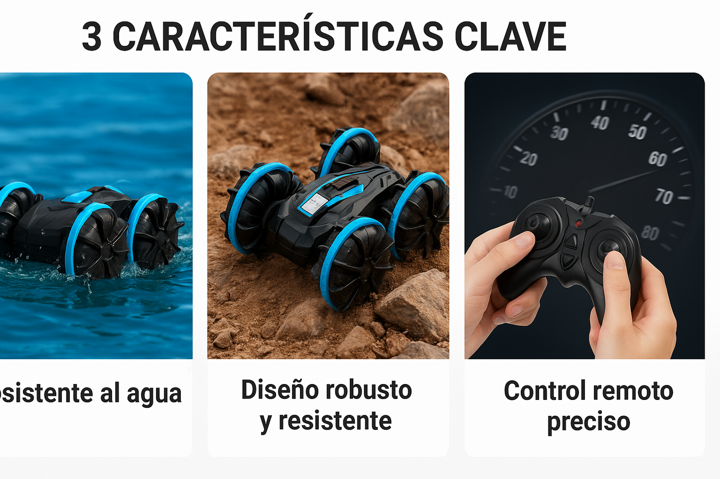 Coche RC Anfibio Resistente al Agua💦🚗