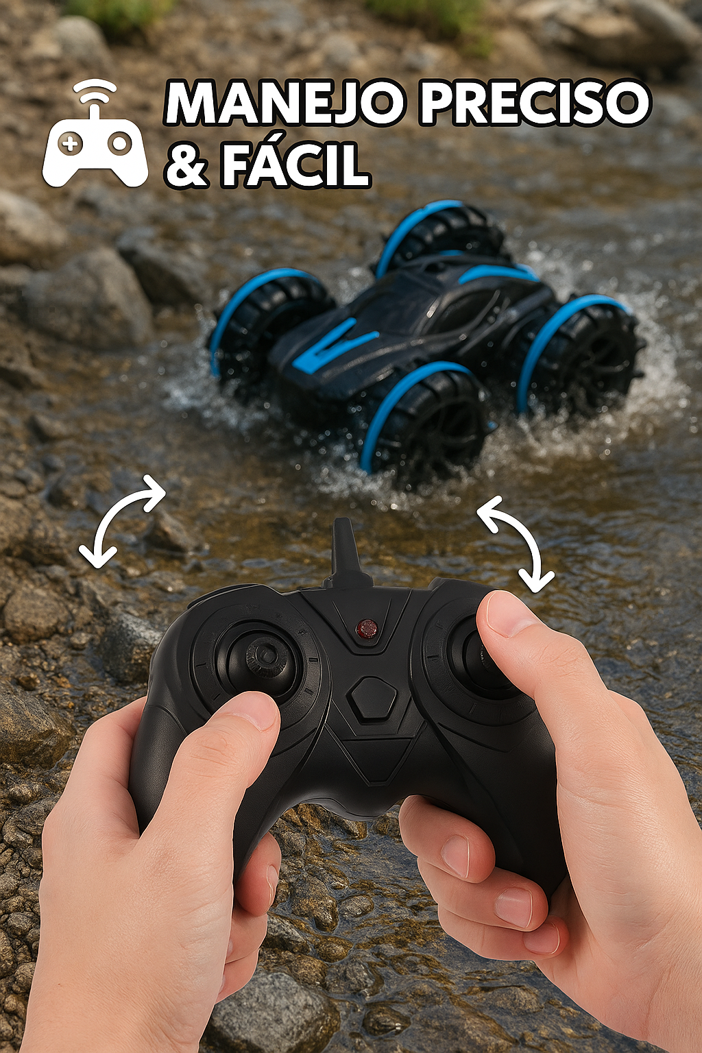 Coche RC Anfibio Resistente al Agua💦🚗