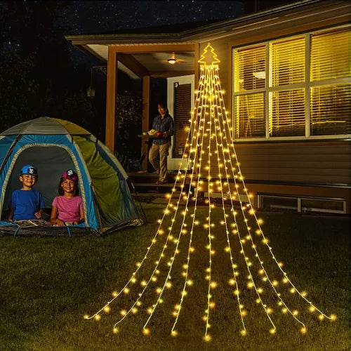 🎄⭐Luces Cascada con Estrella de Navidad ⭐🎄