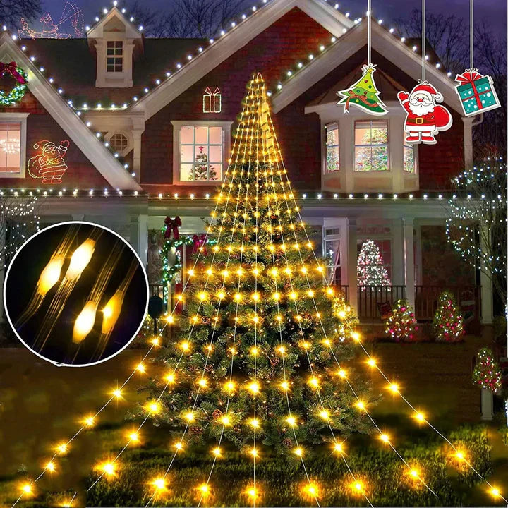 🎄⭐Luces Cascada con Estrella de Navidad ⭐🎄