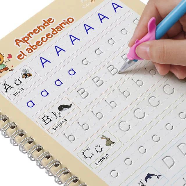 Set de 4 Libros de Caligrafía con Tinta Mágica Reutilizable