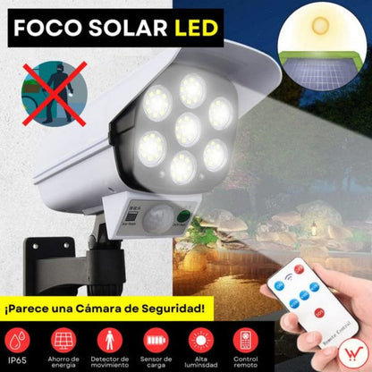 Foco Led solar - Lampara con forma de Cámara con control remoto