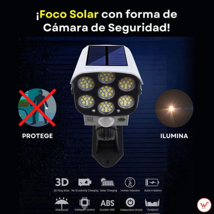 Foco Led solar - Lampara con forma de Cámara con control remoto