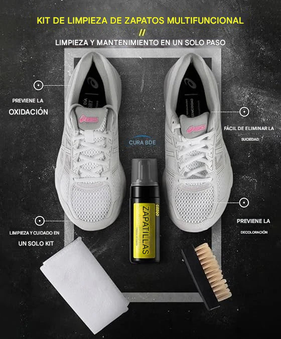Kit limpiador de zapatos – ¡Dile adiós a la suciedad en segundos! 🧼🪄