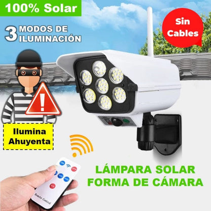 Foco Led solar - Lampara con forma de Cámara con control remoto