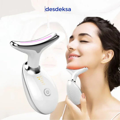 Rejuvenecedor Facial LED con 3 Modos de Vibración