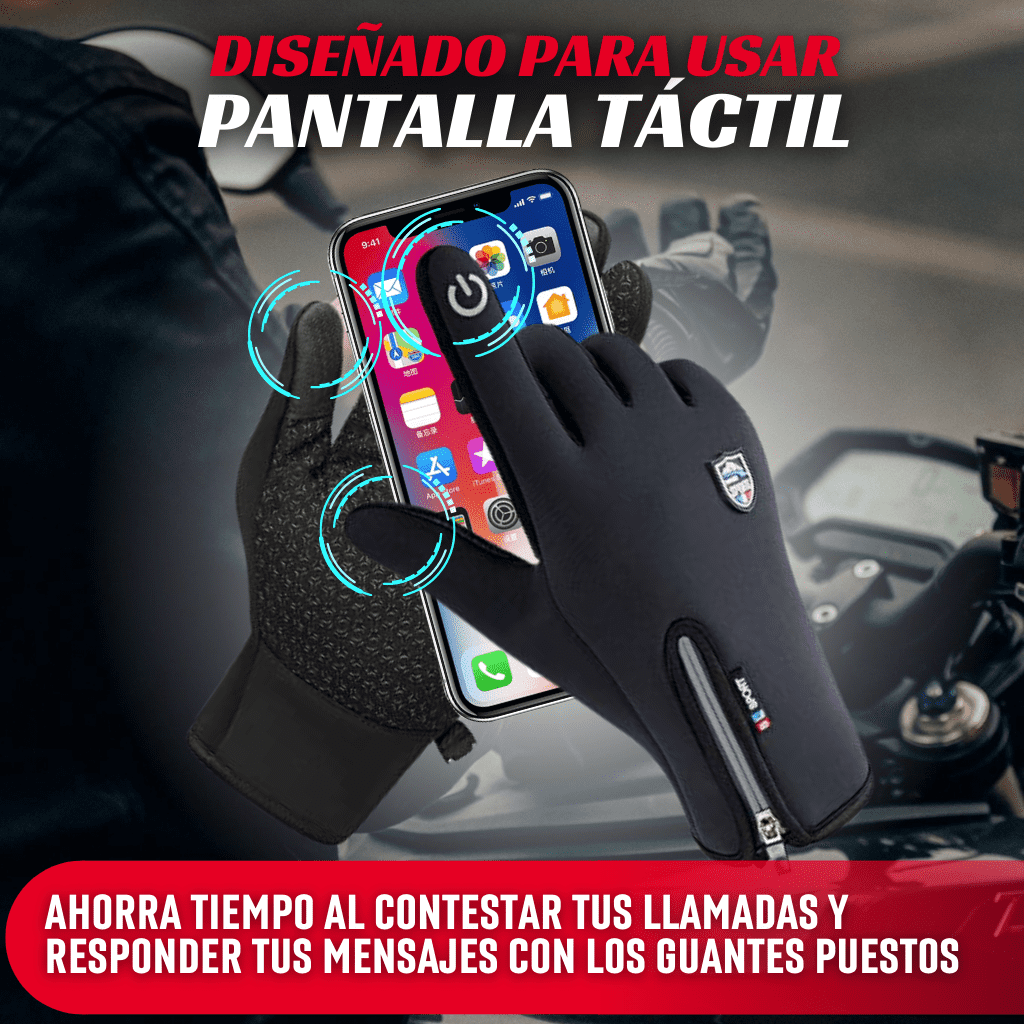 Guantes Impermeables Anti Sol y Lluvia con Dedo Touch-Screen