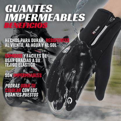 Guantes Impermeables Anti Sol y Lluvia con Dedo Touch-Screen