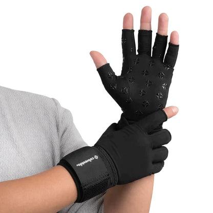 Guantes de Cobre Cobrevida® + Muñequeras Ajustable con Infusión de Cobre