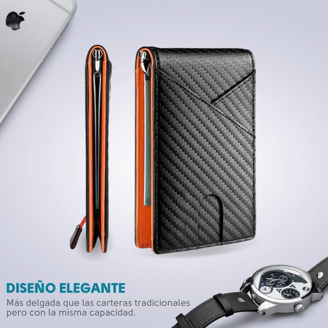 Billetera Slim con Bloqueo RFID mod. Fibra de Carbono