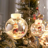 Cortina De 10 Esfera Luces Led Trasparentes Navidad Modelo